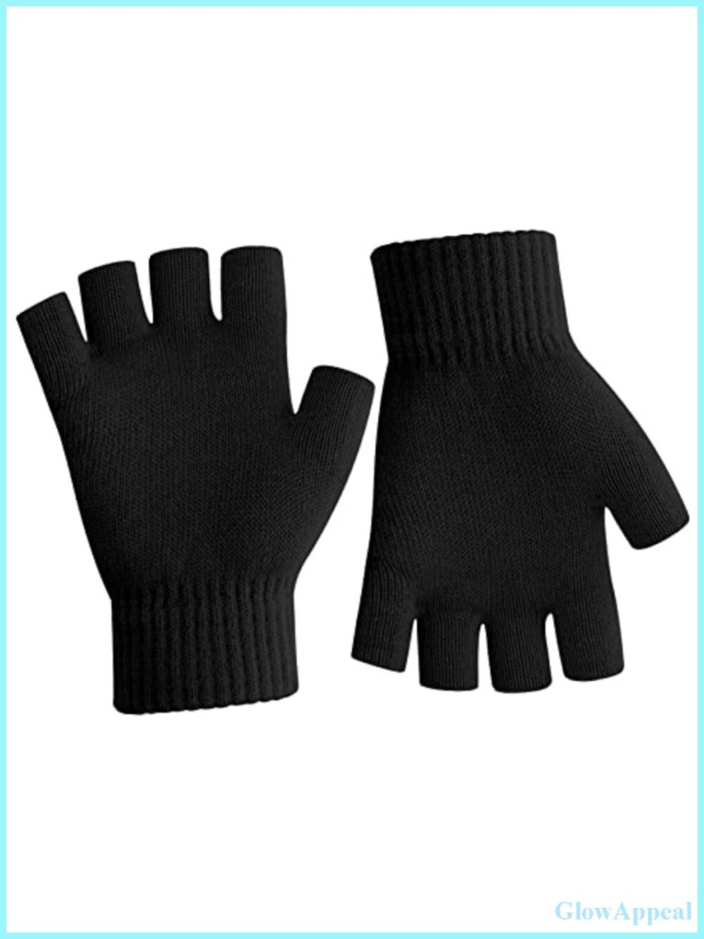 Knitted Fingerless Gloves for Typing Driving Winter Warm Half Finger Gloves